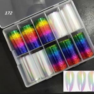 RAINBOW 🌈 IRIDESCENT NAIL FOIL